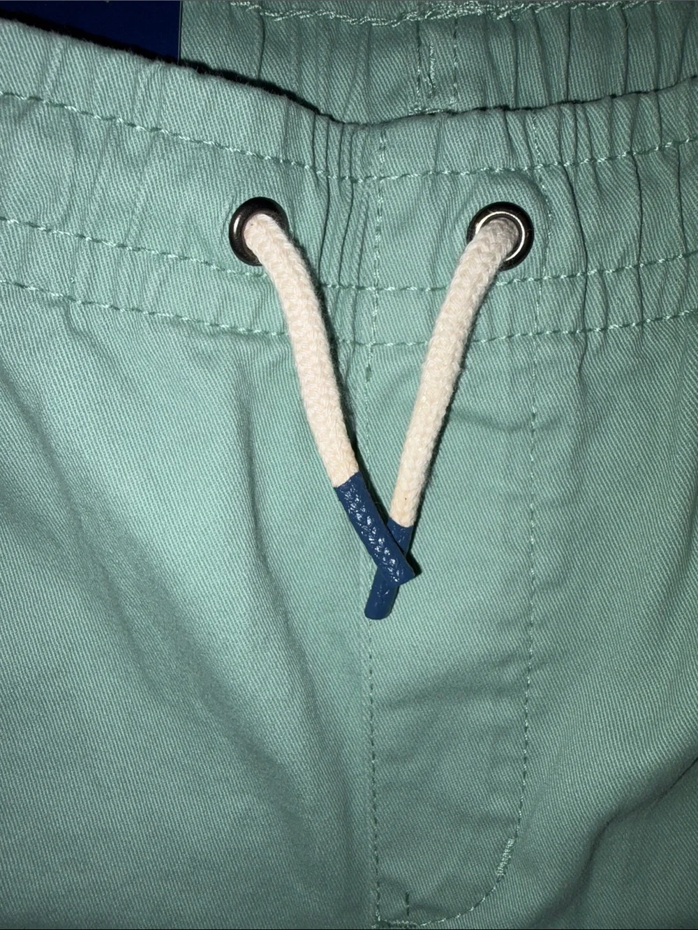 GAP kids Two-Pack Hybrid Shorts in Khaki and Sage Green. 10/12 Large